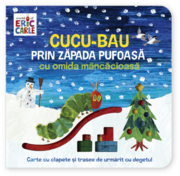 Cucu-bau prin zăpada pufoasă cu omida mâncăcioasă
